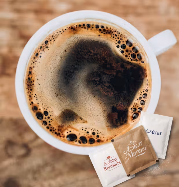 Café espresso con azúcar en Broel Cafetería